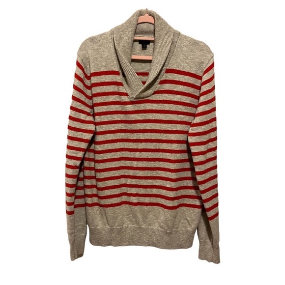 J. Crew Sweaters - J Crew Cowl Neck Red Striped Nautical Long Sleeve Sweater